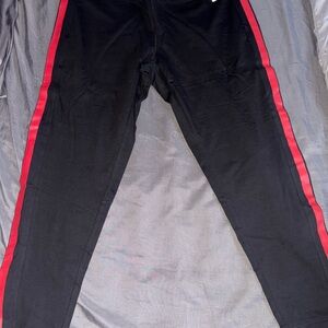 Tommy Hilfiger Black Leggings with Red Stripes